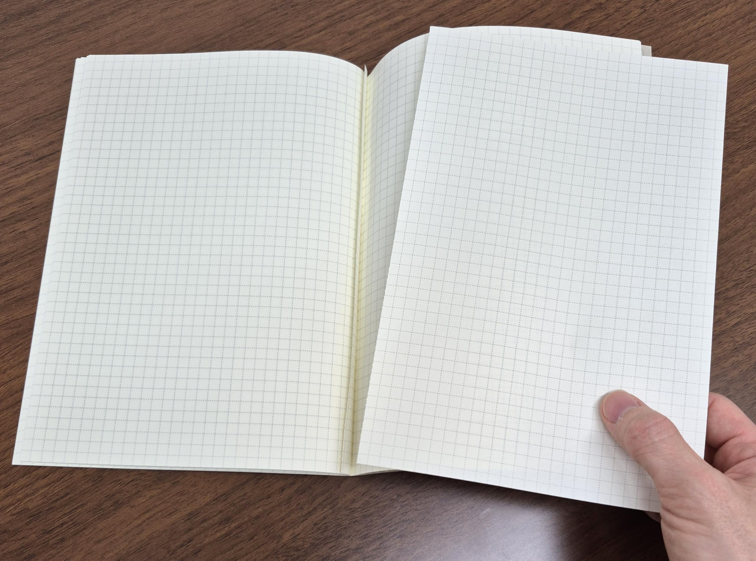 Quaderni piatti formato A5, confezione da 2 (verde oliva e crema), 60 pagine perforate di carta raffinata dal Giappone, diari con copertina morbida sottile per scrivere, appunti e viaggi (Made