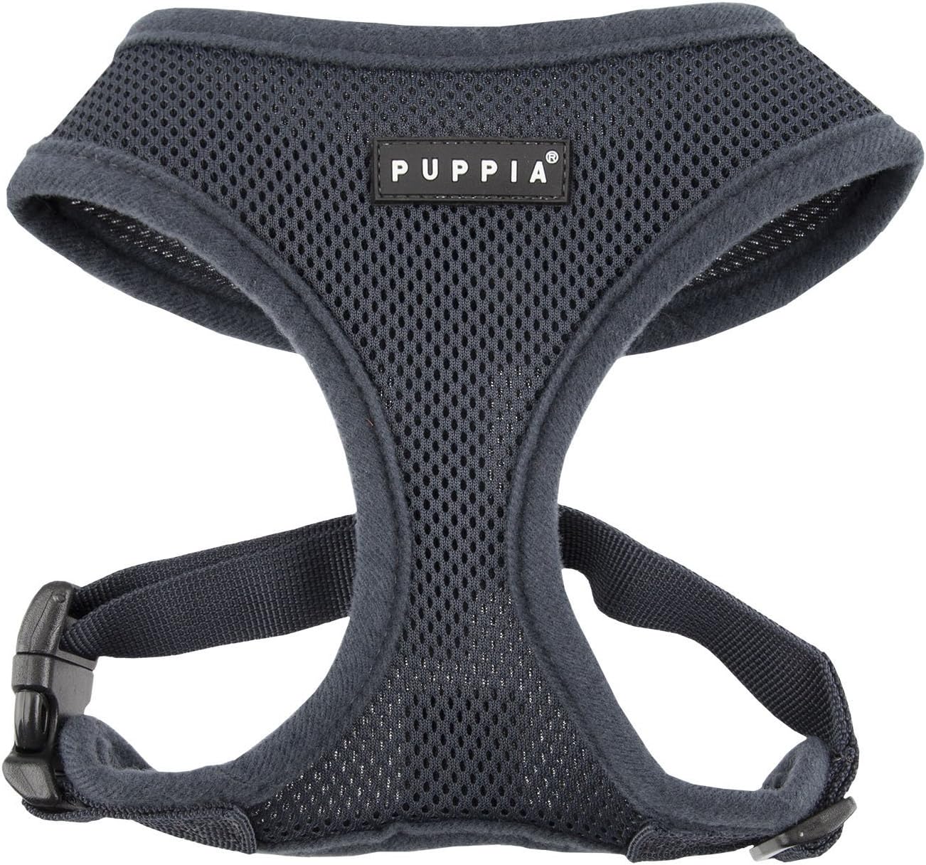 Authentic Puppia Soft Harness, Grey, Small