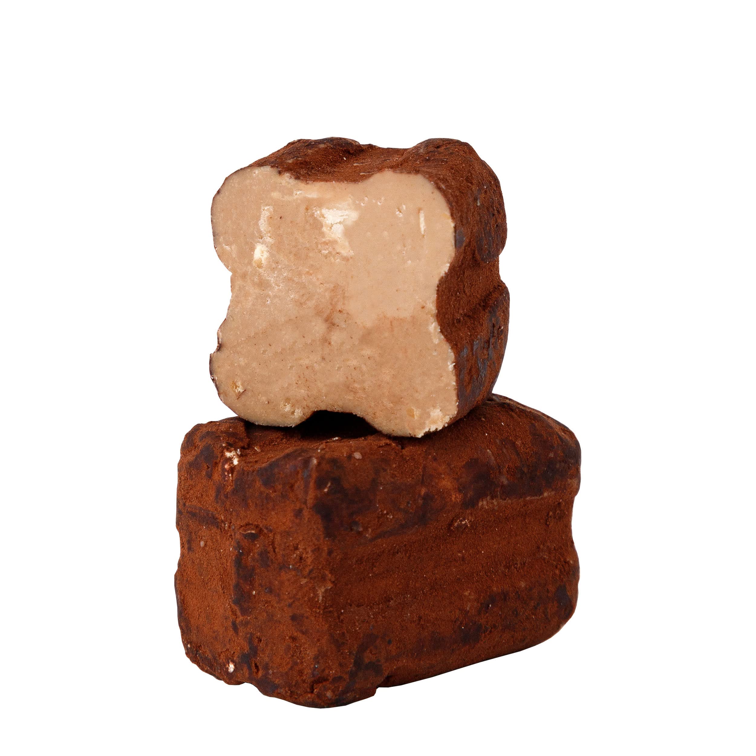 GUSTONE. Tartufi Dolci Caramello e Nocciole Salate - Antica Torroneria 1kg | glutenfrei, Trüffel-Pralinen Weiße Karamell Haselnuss, Schokoladentrüffel, seit 1885 in Familienbesitz