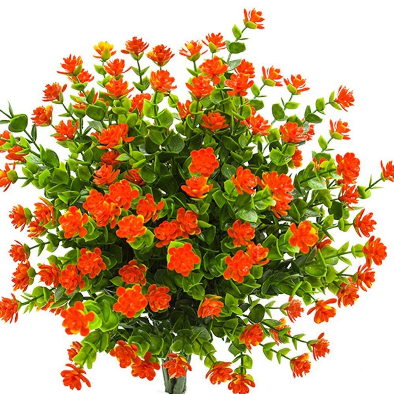 WBCDXCBB Simulated Plastic Like Plant, Orange Eucalyptus Flowers 1Pcs(Redeucalyptusflower)