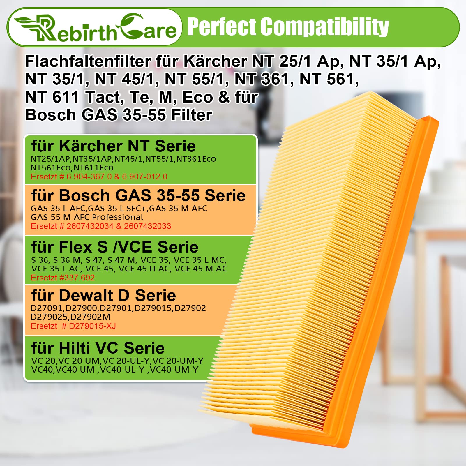 Kärcher - Filtro HEPA Para Aspiradoras En Seco Húmedo - Para Aspiradoras Karcher NT 25/1, NT 35/1 Y NT 45/1 En Seco