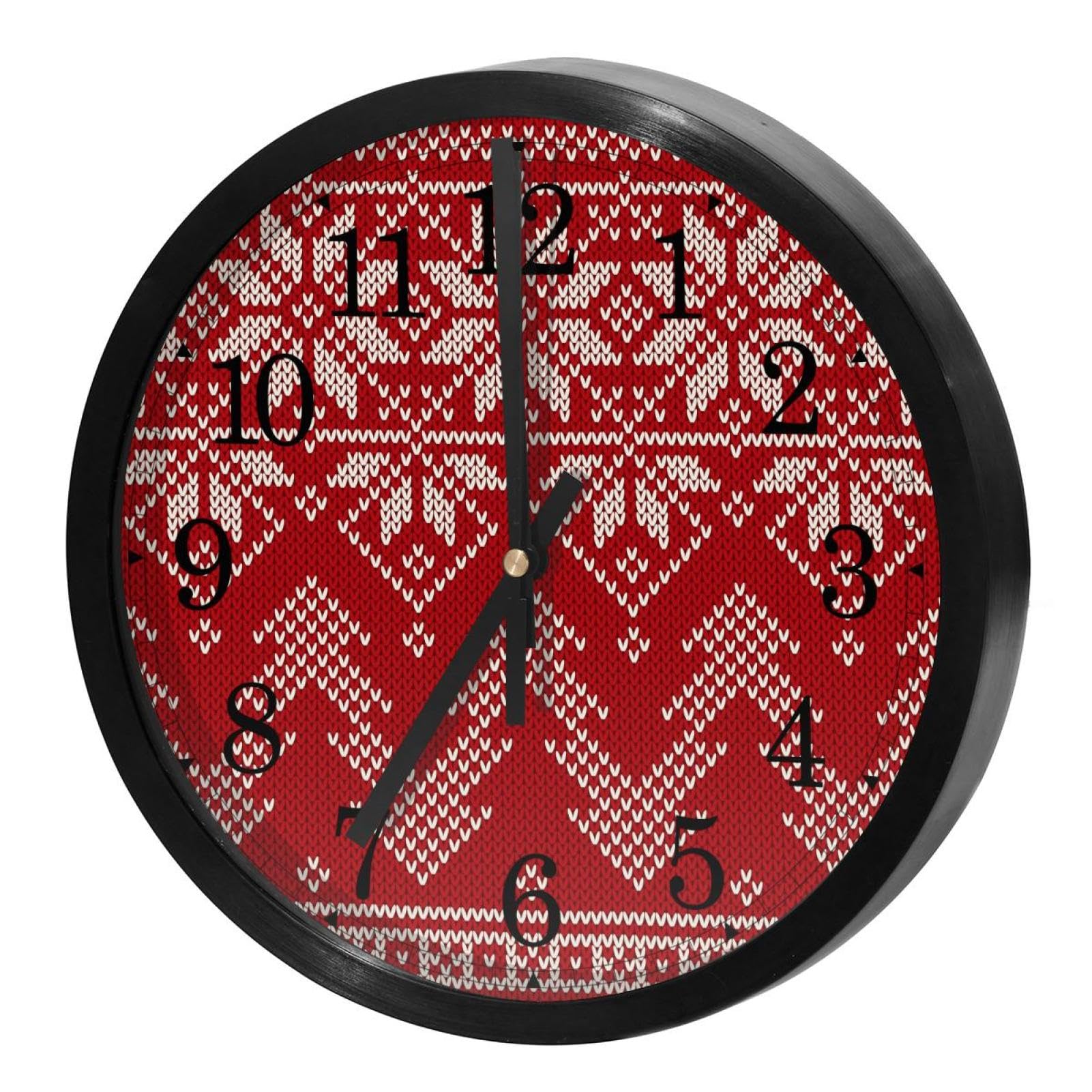 Horloge murale ronde à quartz silencieuse sans tic-tac fonctionnant à pile