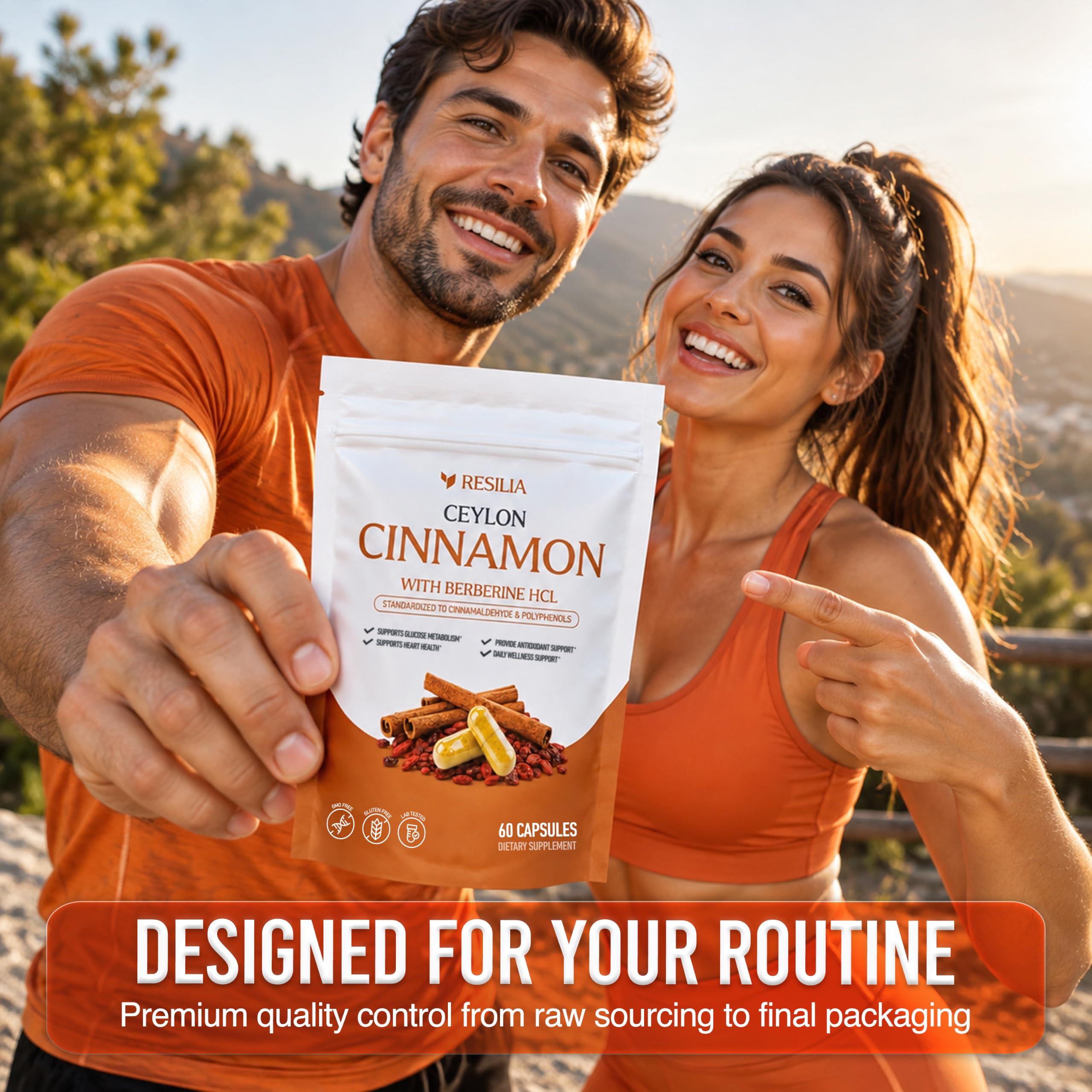 Resilia Ceylon Cinnamon Capsules with Berberine HCl, 60 Vegetable Capsules | 1,000 mg Cinnamon bark and 500 mg Berberine HCl per Two-Capsule Serving, 30-Day Supply — Amazon image 5