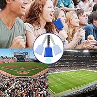 Vista 5 de Campana de vaca de acero de 8 pulgadas con asa, paquete de 2 campanas de vaca, fabricantes de ruido para eventos deportivos, campana de mano