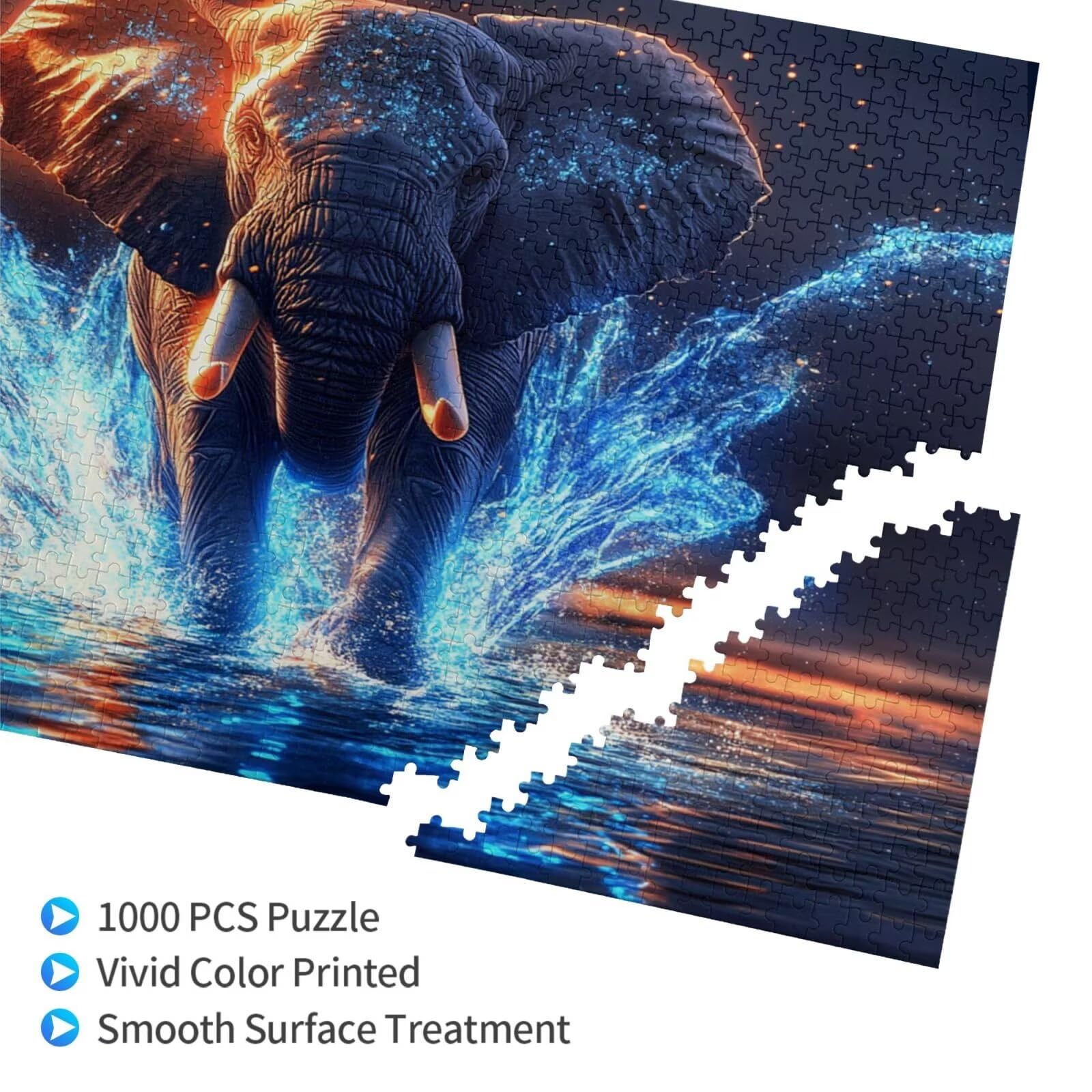 Puzzle słoń, 6000 elementów, puzzle ze zwierzętami, dla dorosłych, z pudełkiem na prezent, "zrób to sam", duże drewniane puzzle dla dorosłych, gra zręcznościowa dla całej rodziny, prezenty dla kobiet
