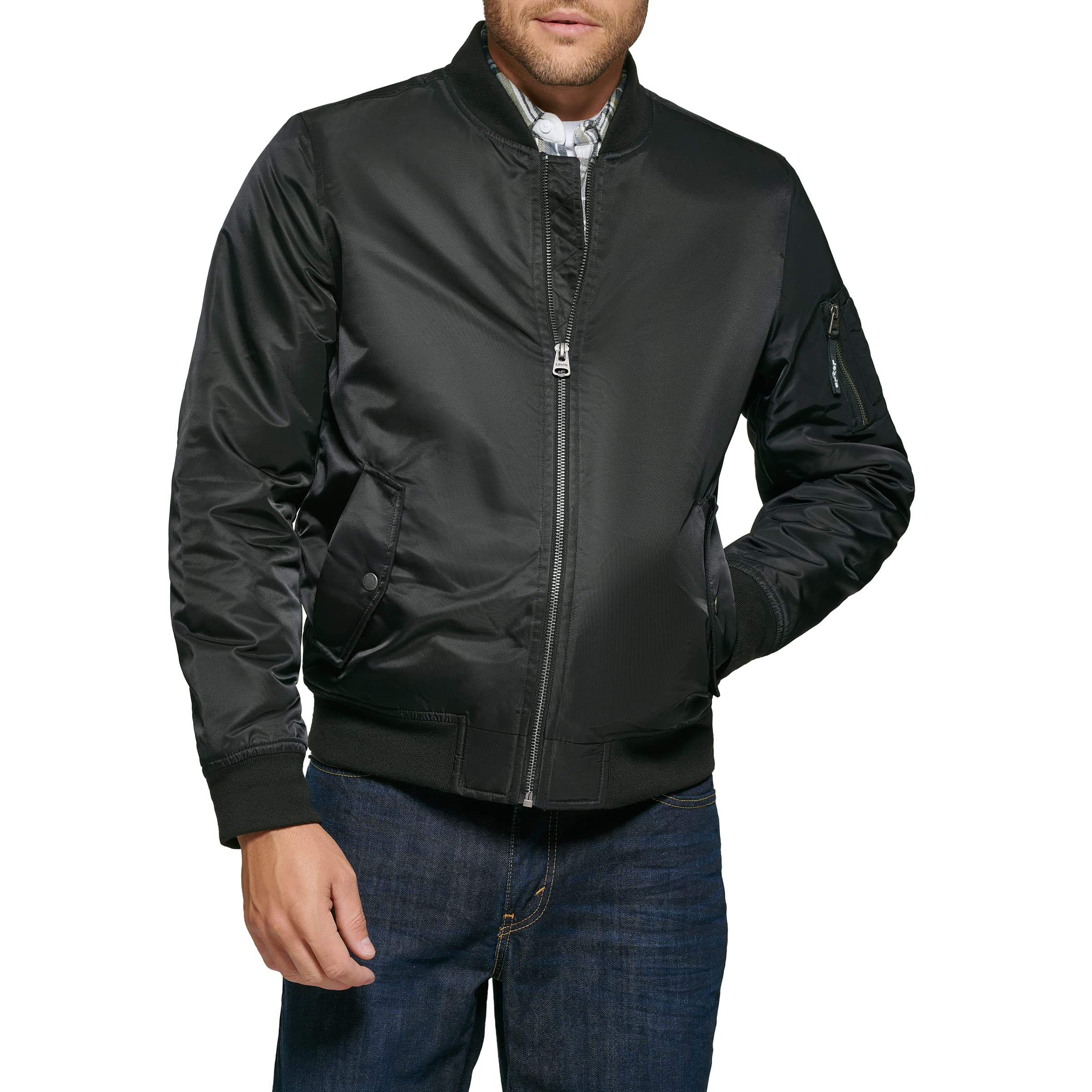Levi's Men's Flight Satin Unfilled Ma-1 Bomber