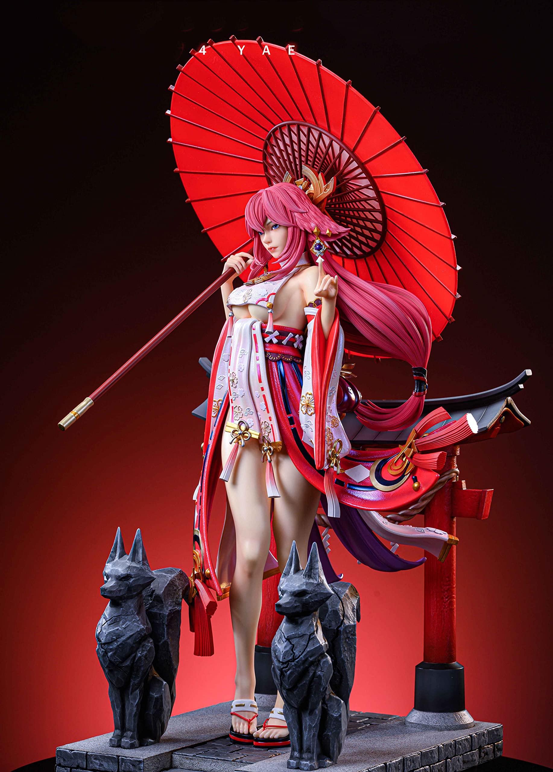 未塗装未組立 ガレキ ガレージキット フィギュア 原神 雷電将軍 八重