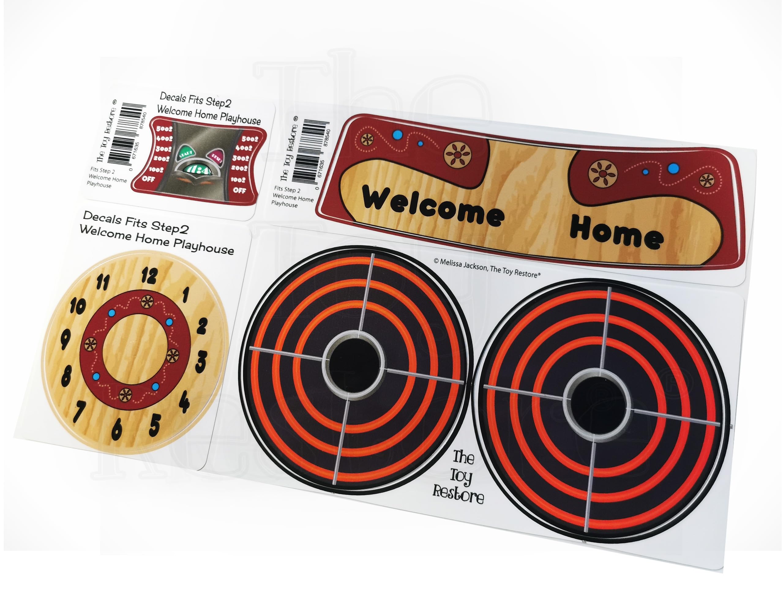 Replacement Stickers Fits Step2 Welcome Home Playhouse Cubby House