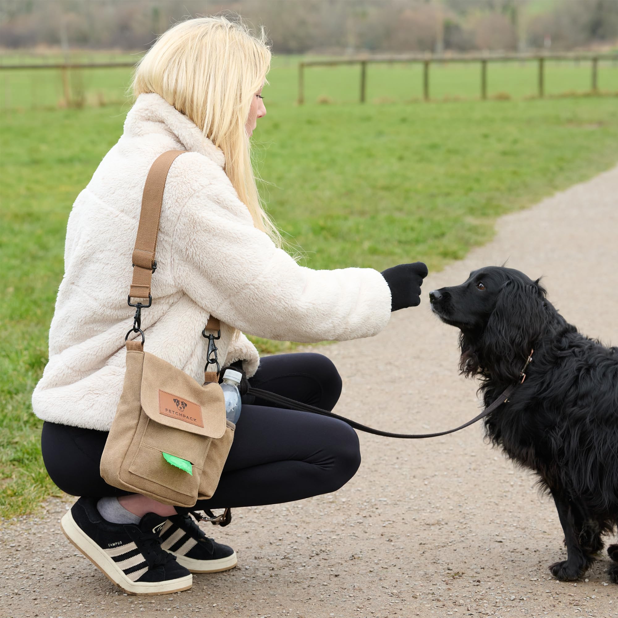 FETCHPACK Dog Walking Bag with Poo Bag Dispenser, Easy Access Dog Treat Pouch for Training, Adjustable Shoulder Strap - Image 4