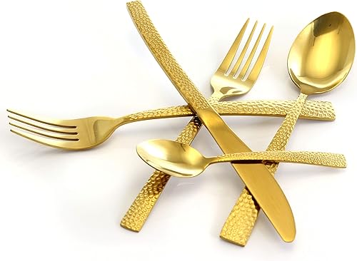 Vista 15 de MegaChef Baily - Juego de cubiertos de acero inoxidable para 4 pulgadas, 20 piezas, color negro