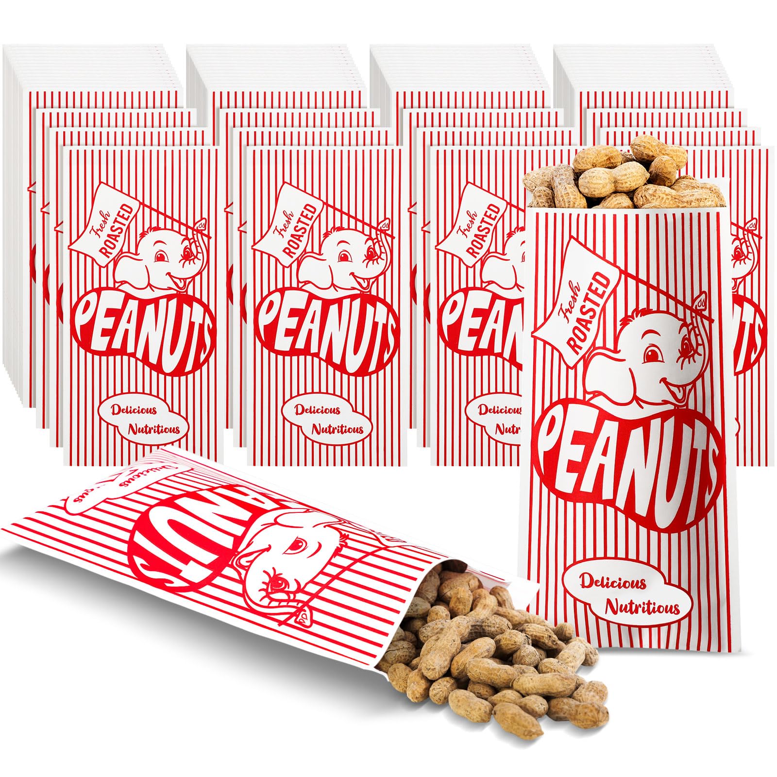 Amazon.com: Marspark 100 Pcs 3.5 x 7 Inch Papers Peanut Bags for