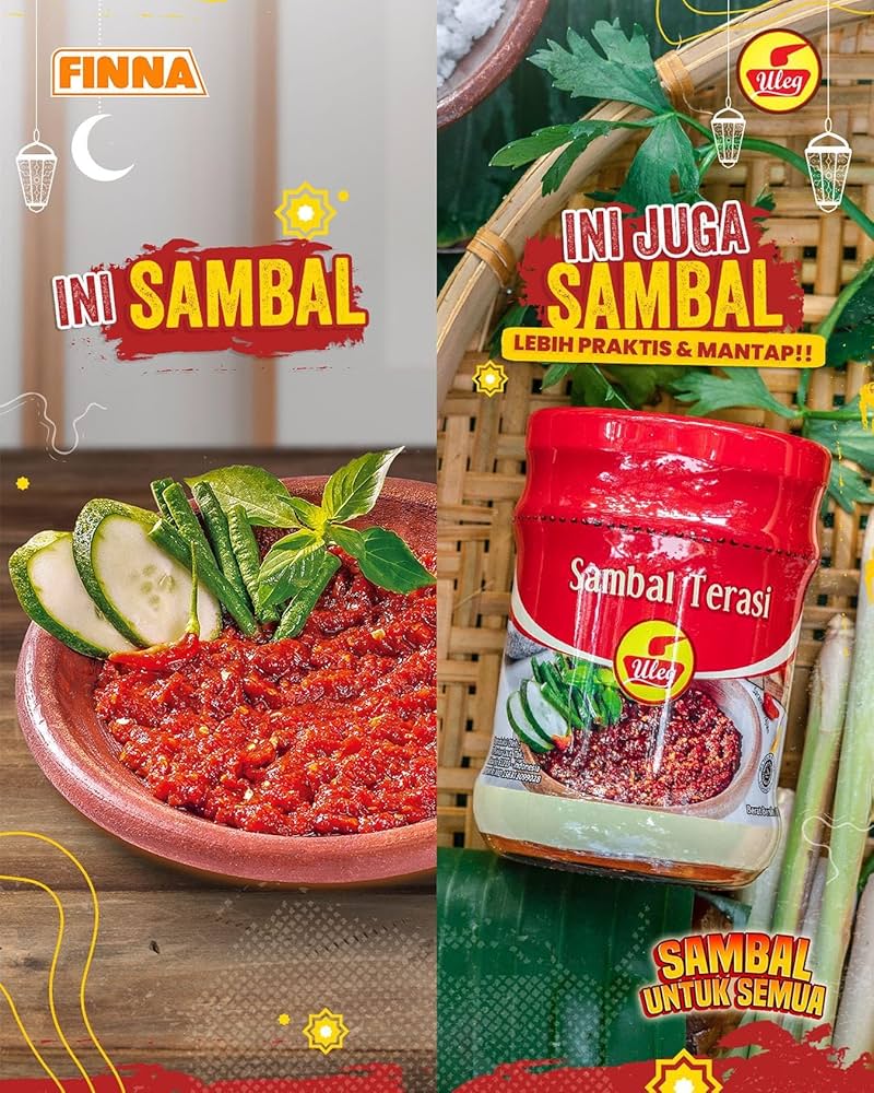 ULEG Sambel サンバルイジョ& Terasi - Mochachino 500個インドネシア激辛Sambal Uleg Terasi