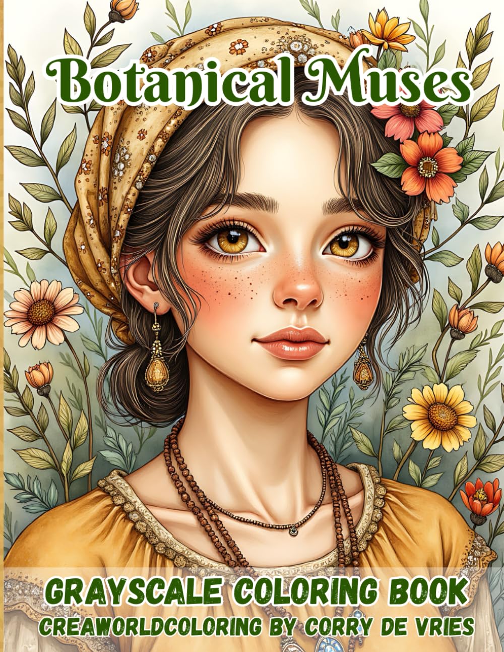 Botanical Muses: A Curated Coloring Collection of Floral Portraits, Elegance & Timeless Beauty