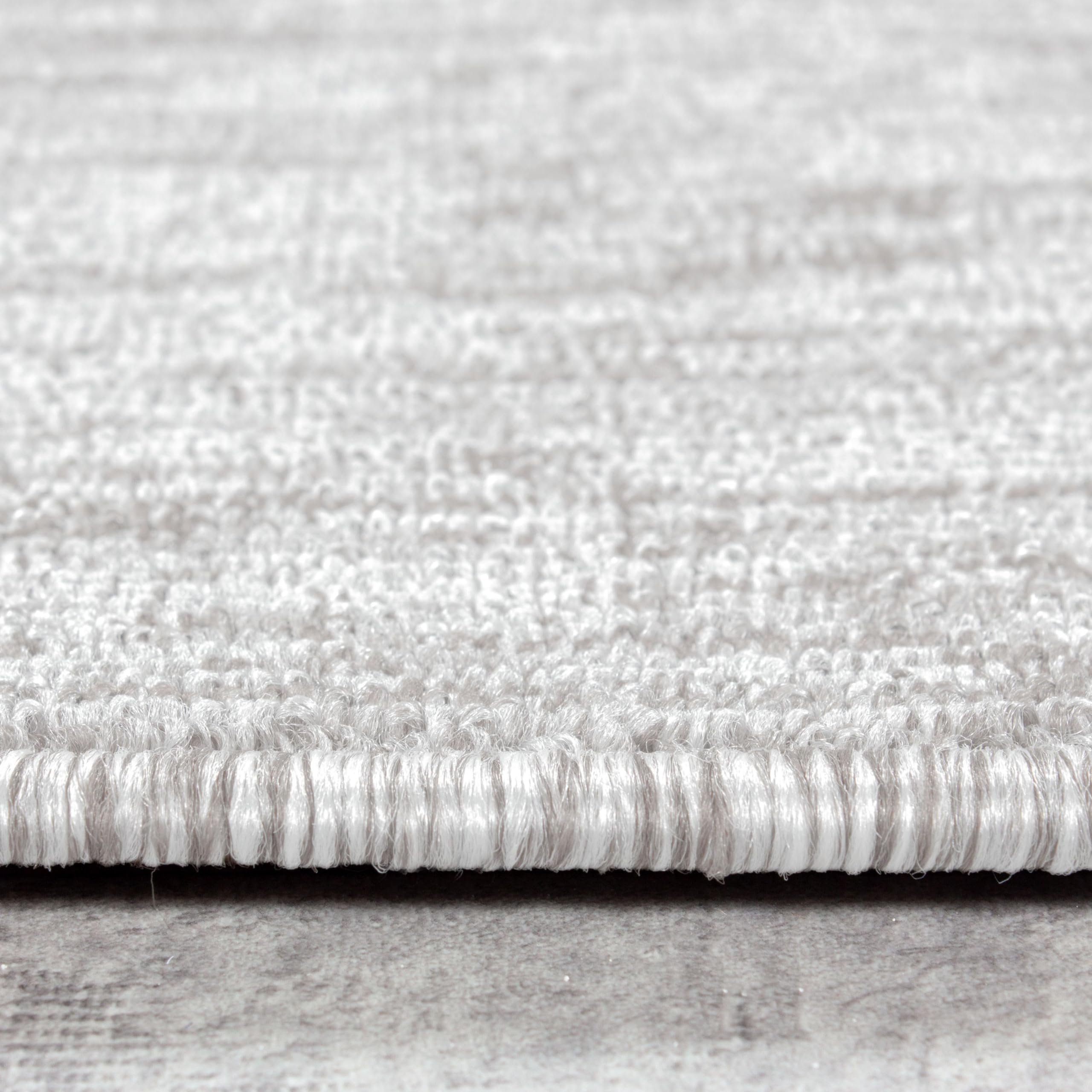 Carpettex Bettumrandung Schlafzimmer 3teilig Kurzflor Teppich Einfarbig Design Creme Bettset:2 mal 80x150 + 1 mal 80x250 - Bettvorleger Schlafzimmer Läufer Set Weicher Bettumrandung Teppich