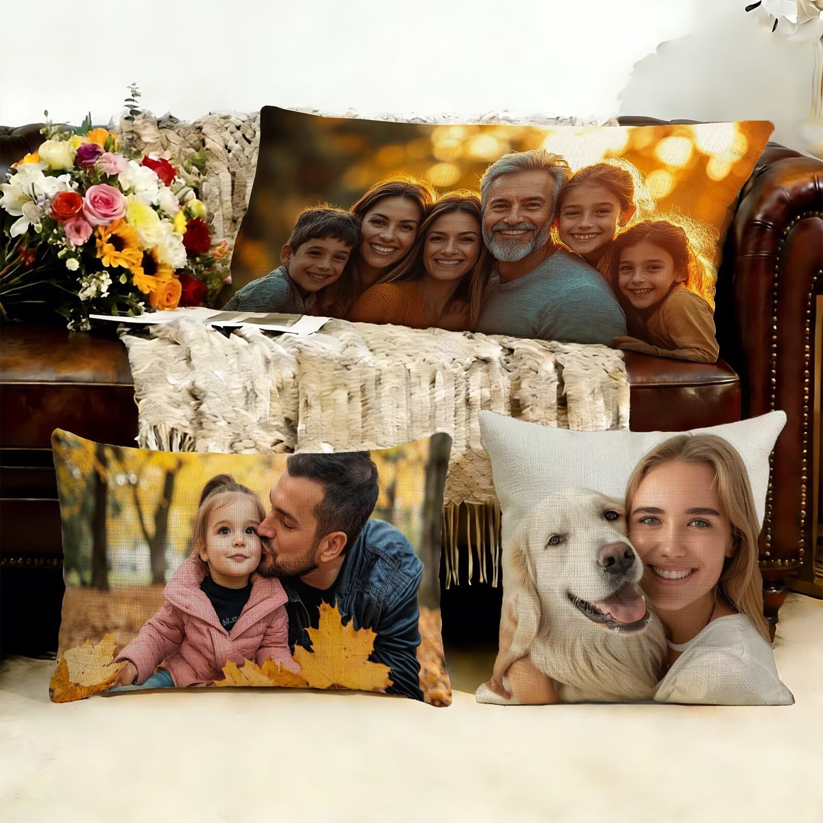Cojin Personalizado Foto a Doble Cara 60x180cm - Cojines Exterior,Funda de Almohada Impermeable - Regalo Original para San Valentín y Aniversario Parejas para Cama Sofa Terraza Salon Jardin J1-267
