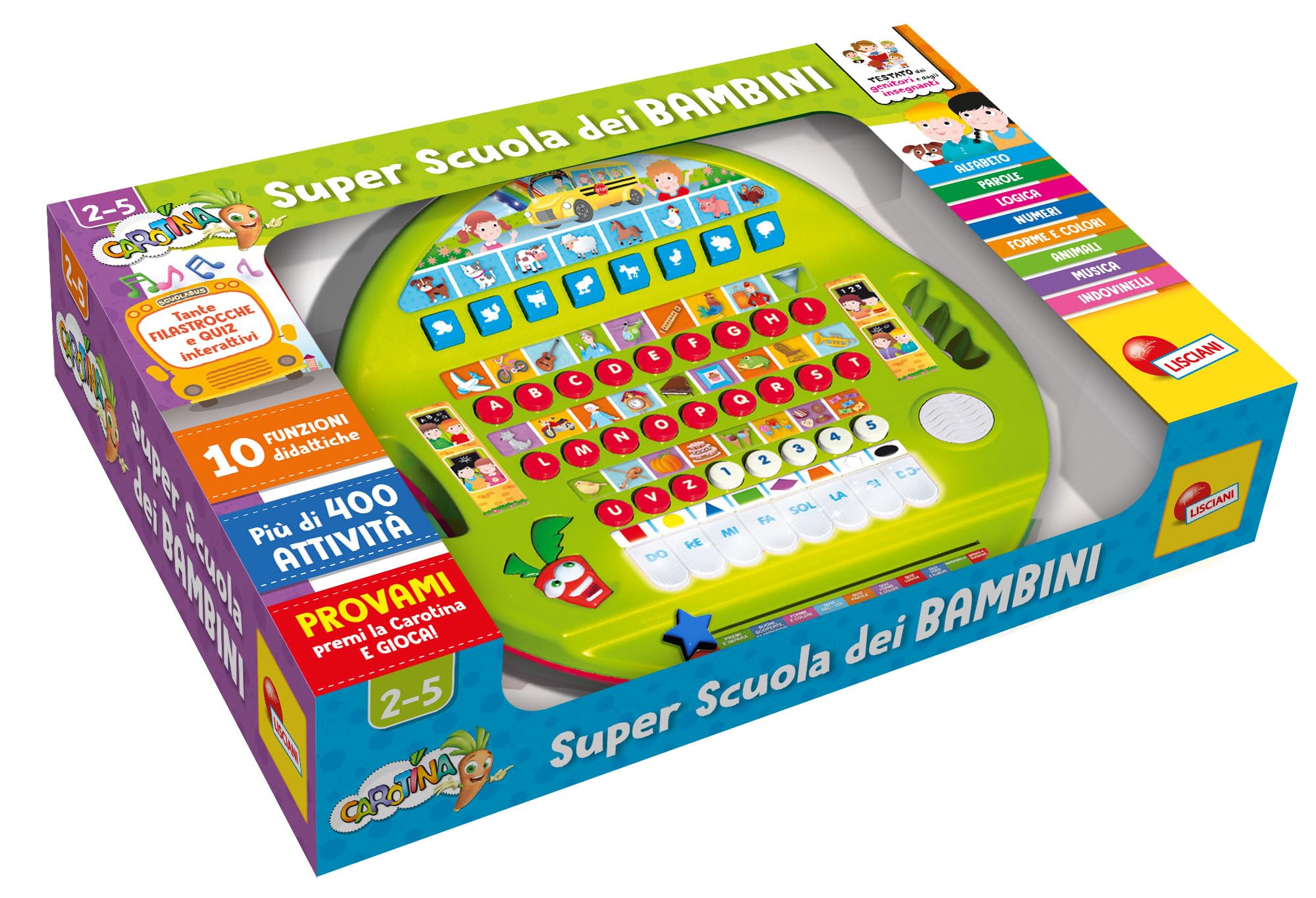 Lisciani Quiz DE48892 – Gioco Educativo Per Bambini 5-7 Anni, 1-4 Giocatori, Apprendimento Scolastico, Regalo