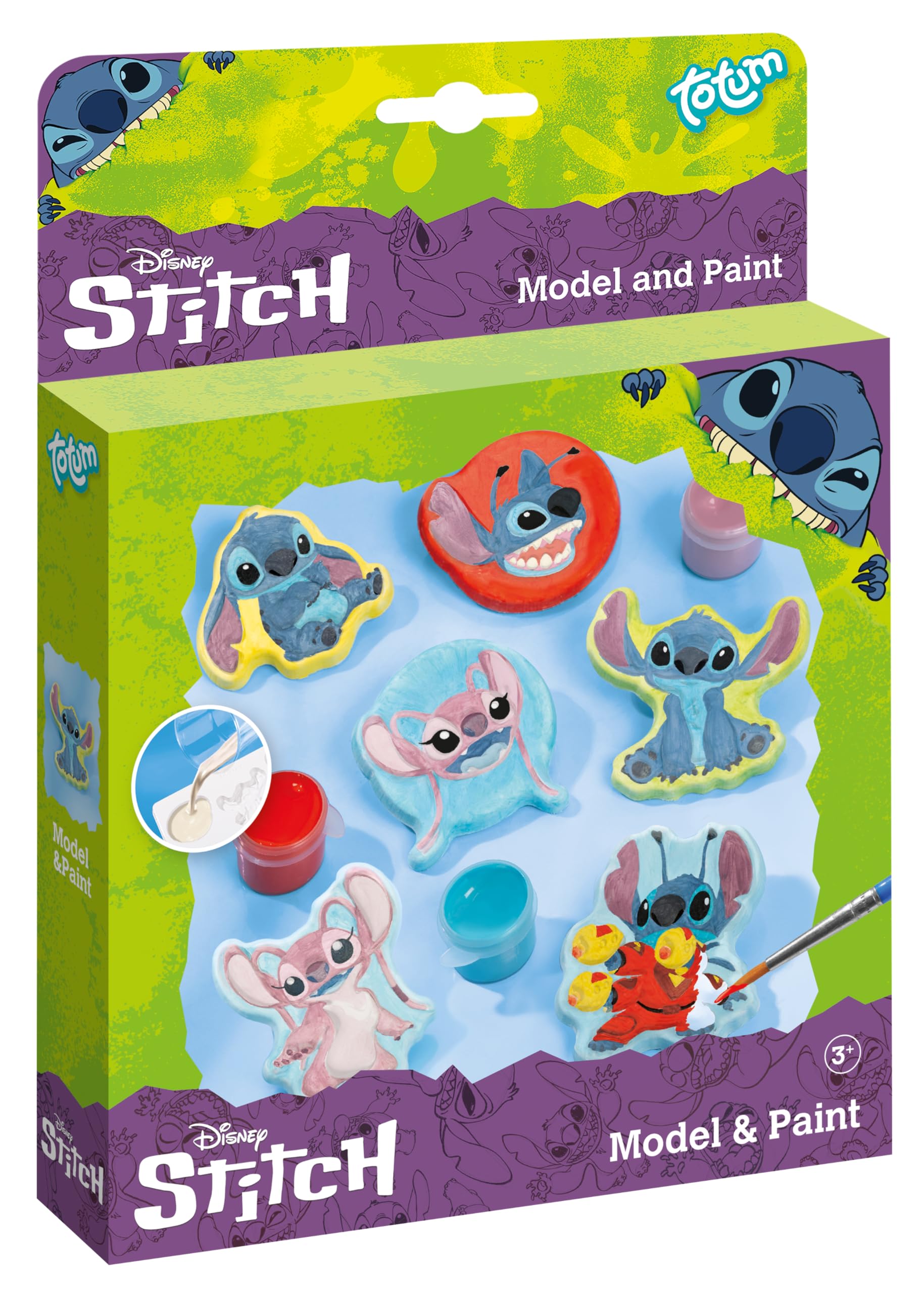 Totum Disney Stitch Plaster Model and Paint Set, Ages 3+
