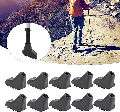 Miniatura 5 de Cubierta universal para patas de bastón de senderismo, patas de goma antideslizantes universales para bastones de senderismo
