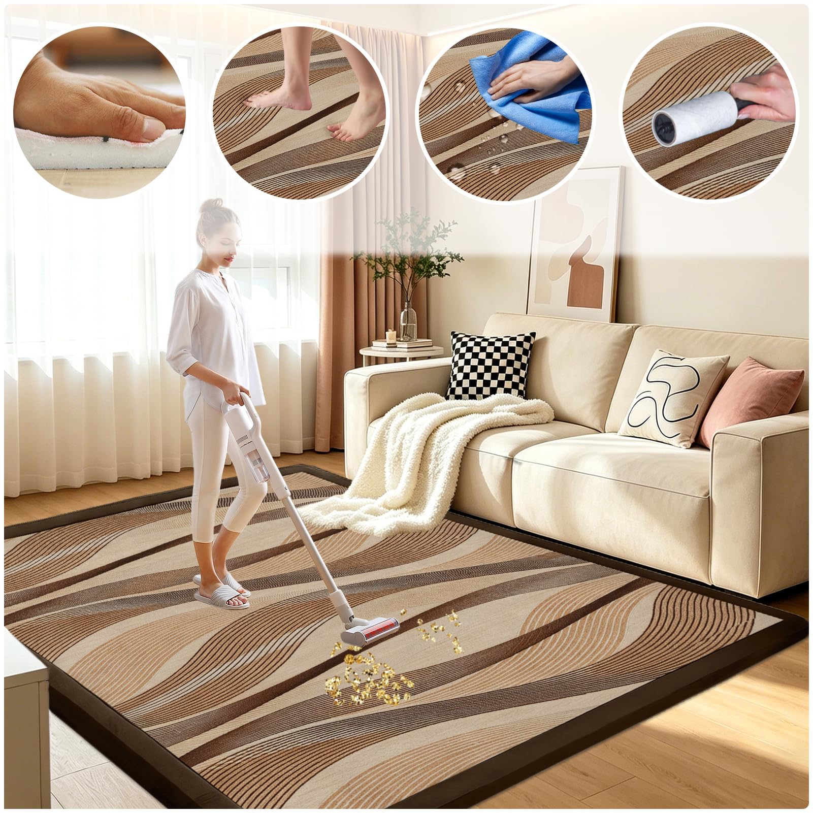 Dywan dla niemowląt 2 cm maty do zabawy dla dzieci 150 x 180 cm | Zmywalny, antypoślizgowy, miękki tatami do jogi, ćwiczenia na raczkowanie, łóżko do kojca i zabaw dla dzieci