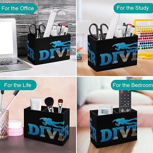 Miniatura 4 de Scuba Diver - Estuche decorativo para lápices y organizador de accesorios de escritorio