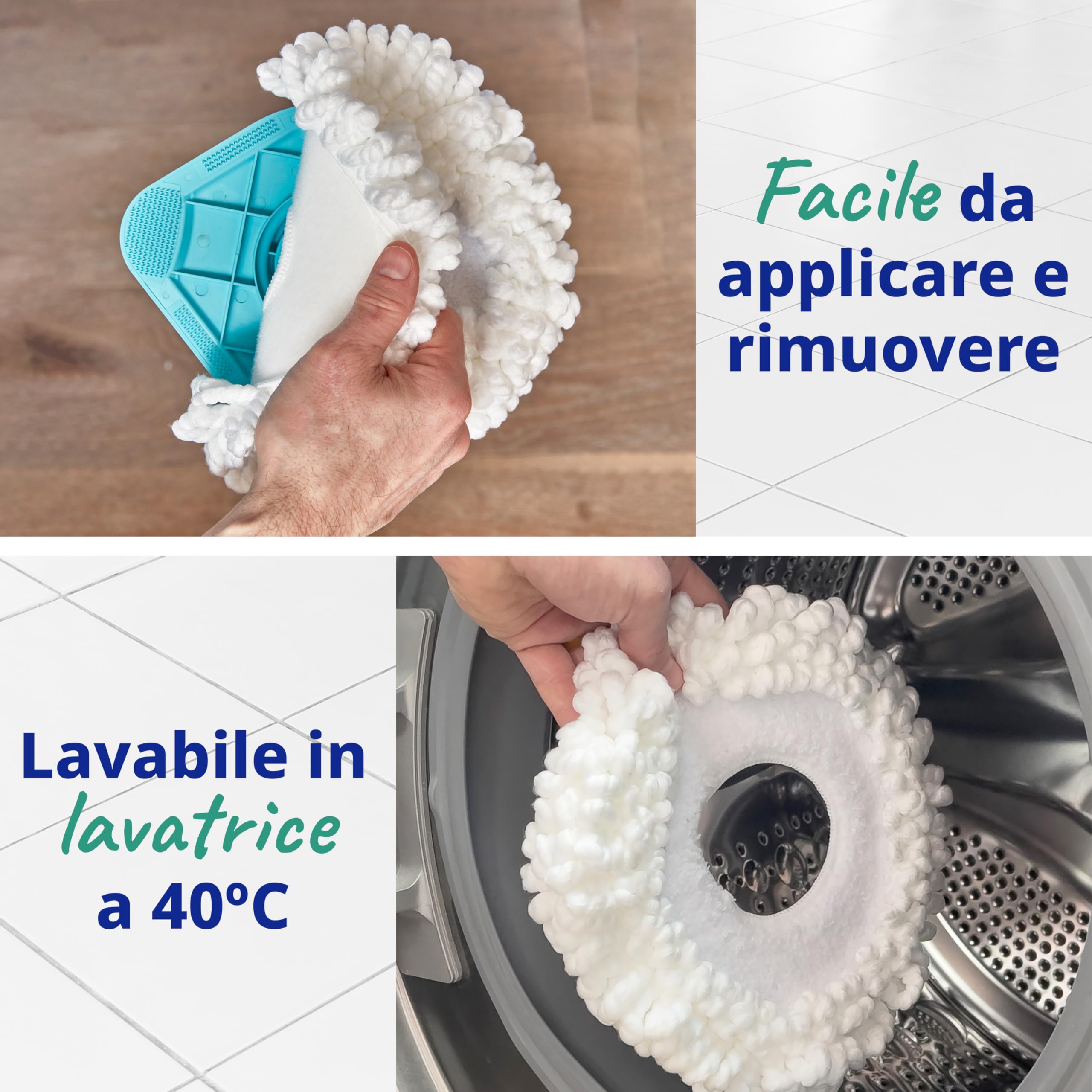 Spontex Full Action Corner Sistema lavapavimenti con mop rotante e secchio | per gli angoli più stretti | Sistema di strizzatura/risciacquo 360° | Per laminato, legno e piastrelle
