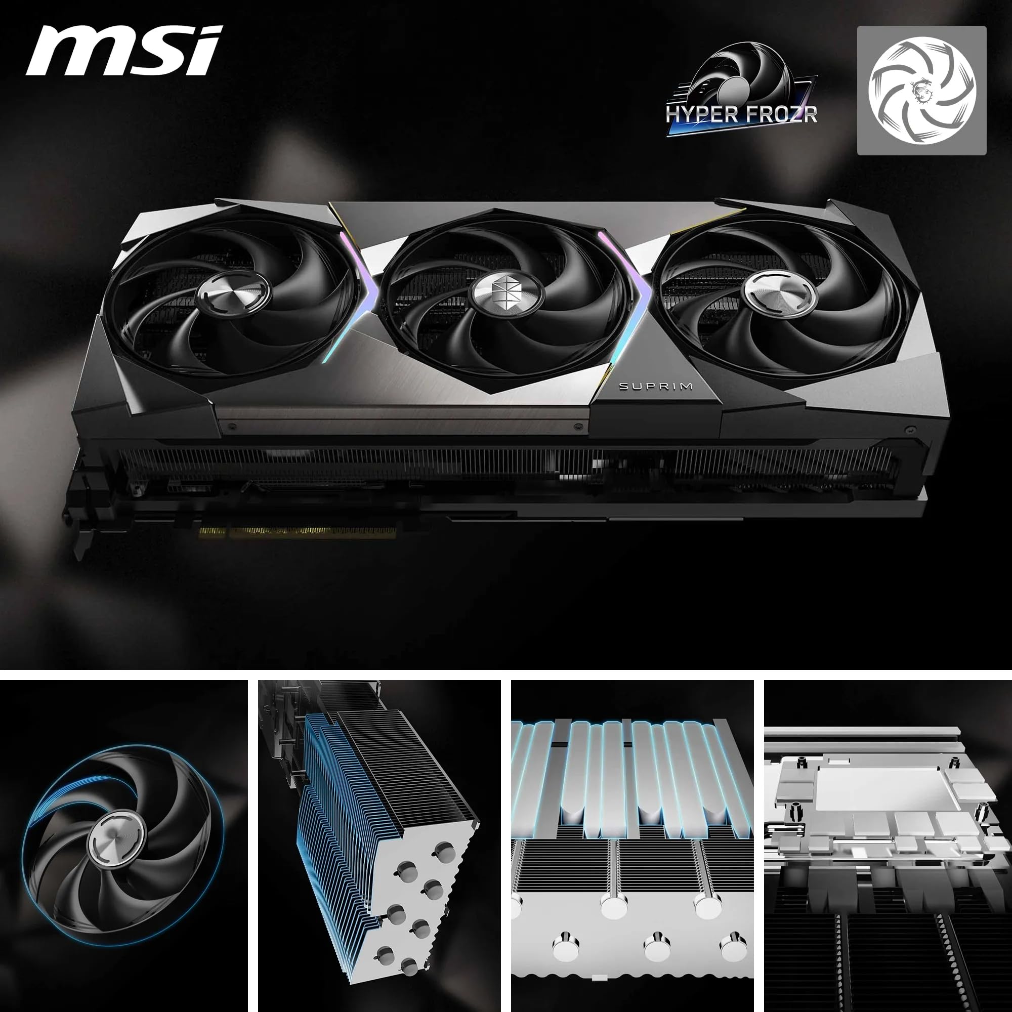 MSI Placa de vídeo NVIDIA GeForce RTX 5080 16G SUPRIM SOC GDDR7