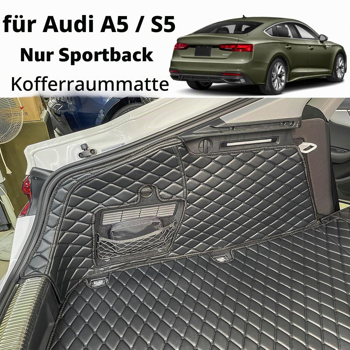 Kofferraumwanne für Audi A5 Sportback 2016-2024 Kofferraummatte | Audi S5 & A5 Viertürer kofferraum schutzmatte