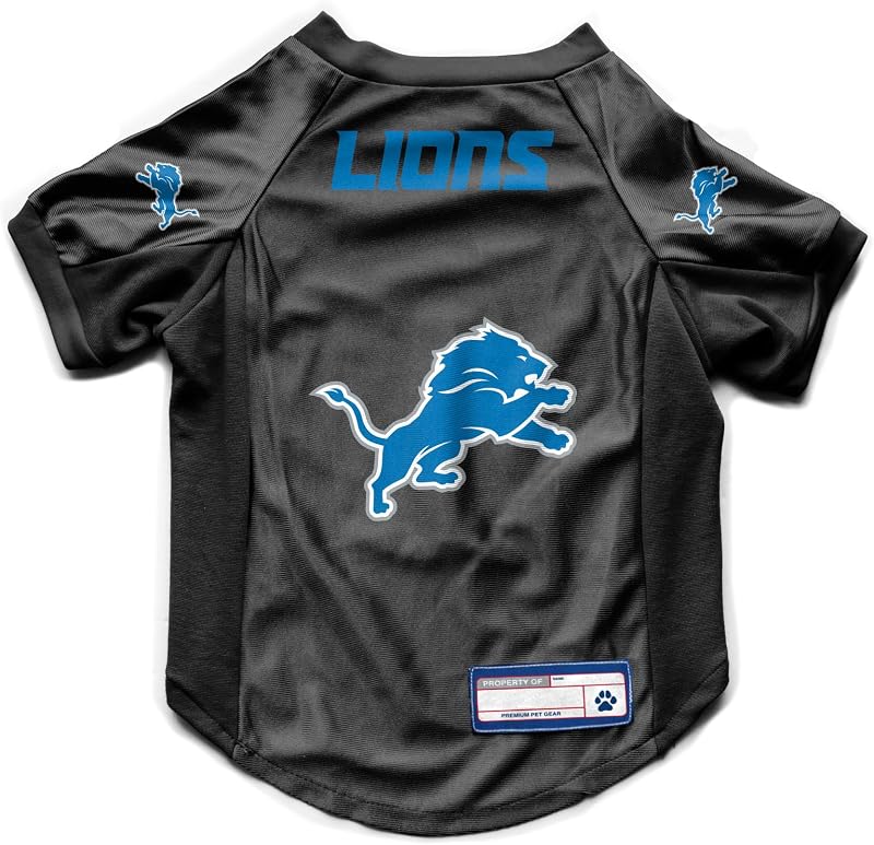 Littlearth NFL Detroit Lions Stretch Pet Jersey, Team Color, Small
