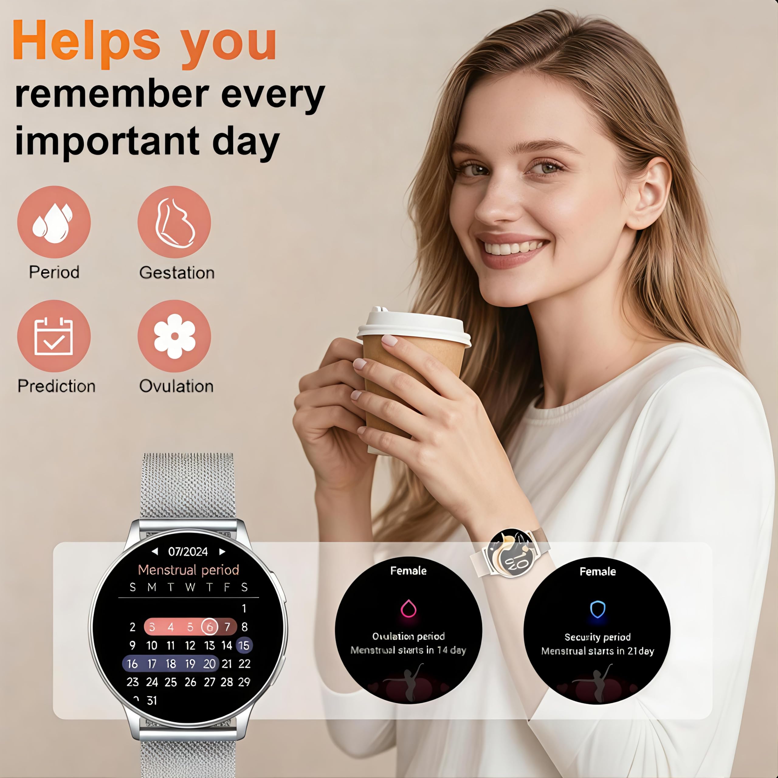 Jugeman Smartwatch Uomo, 1,43" HD Orologio Smartwatch Uomo con Chiamata Bluetooth,Militari Smart Watch Tracker 160+ Modalità Sportive