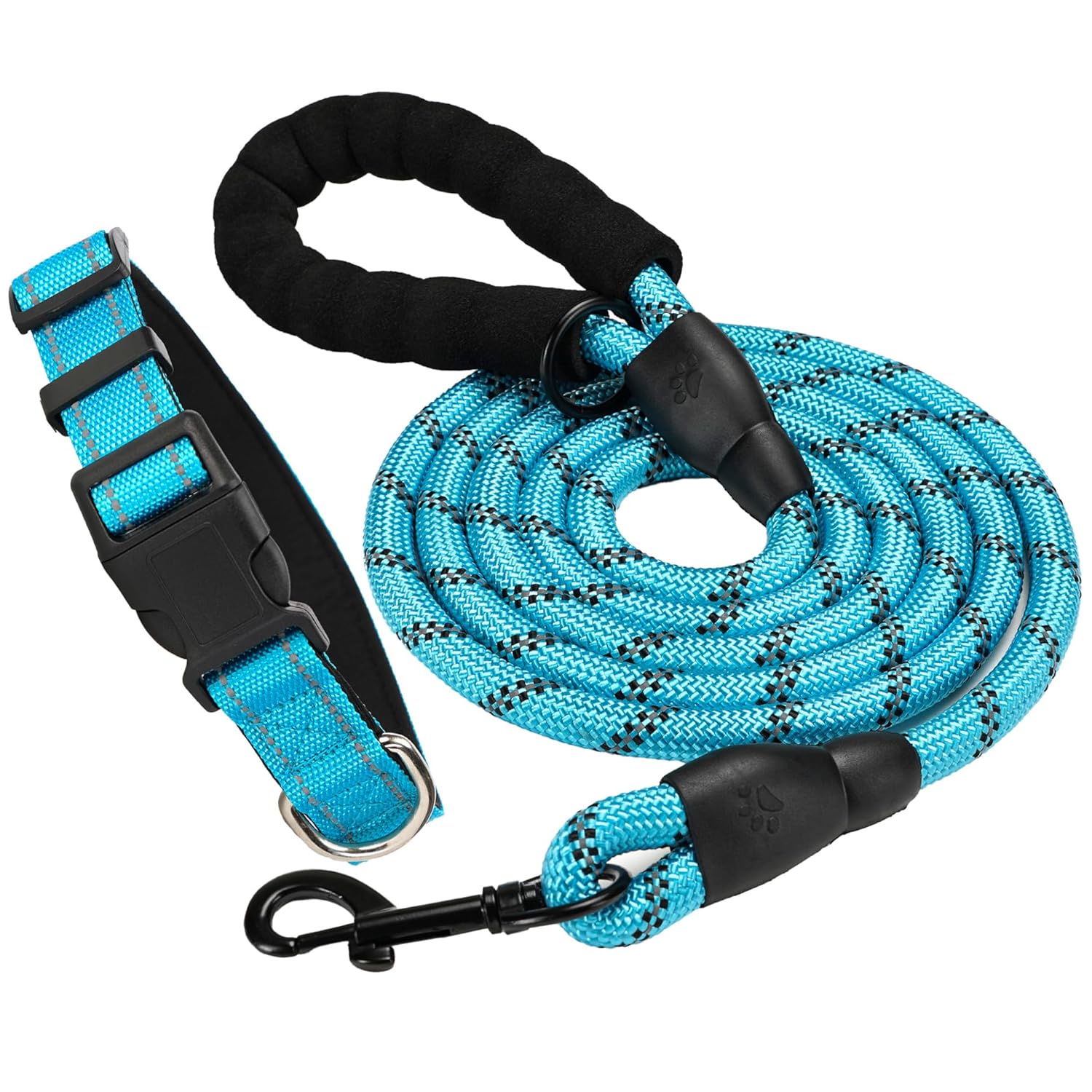 WOOFLIX Reflective Dog Leash And Collar Combo SetDog Collar & Anti