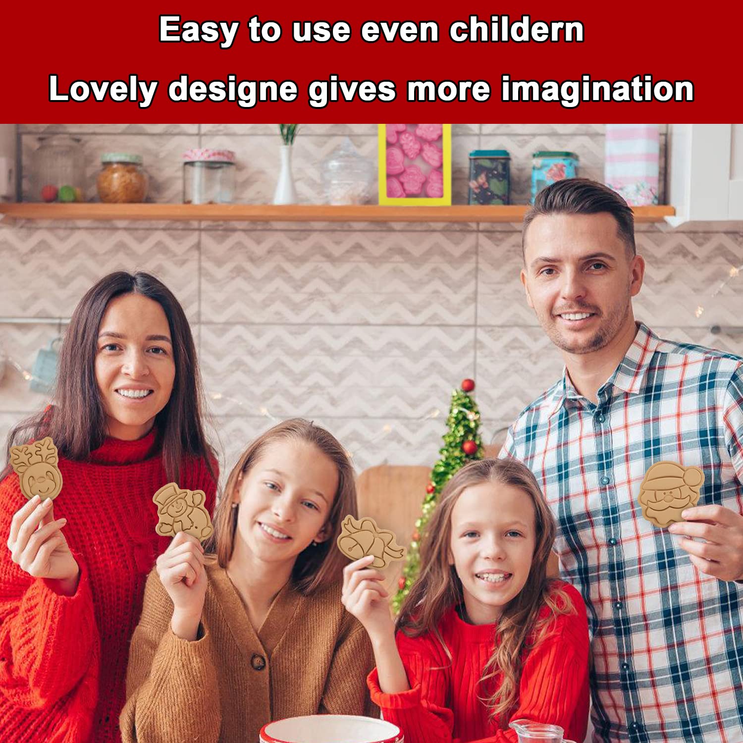 Cerlaza Lot de 8 emporte-pièces de Noël pour la pâtisserie, les fêtes de Noël, les flocons de neige, le Père Noël, pour biscuits, pâte à biscuits, fruits
