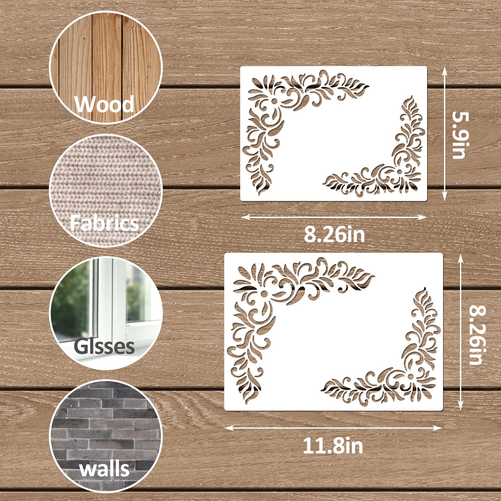 Amazon.com: 6Pcs Craft Stencils for Painting Vintage, Vintage