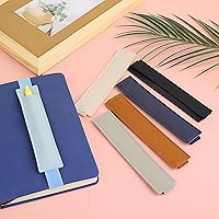 2 Pezzi Portapenne In Pelle PU Con Fascia Elastica - Nero E Giallo, Per Agenda E Quaderni - Foto 3