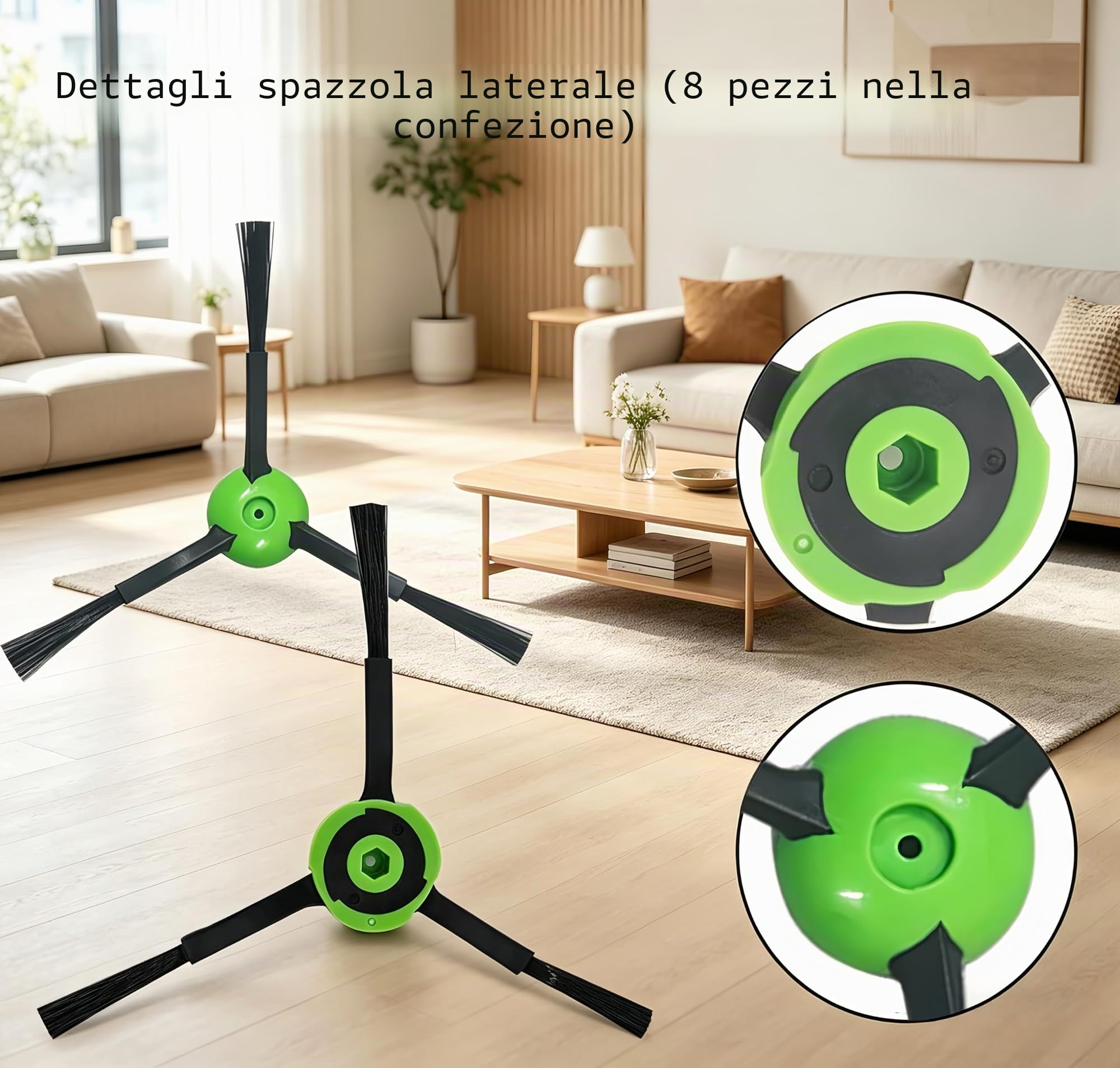 Accessori Kit per iRobot Roomba e5 e5154 e6 Combo i5 J5+ i7 i7156 i1 i3+ EVO i4 Combo i8 +, 8x Filtri, 4x Rullo Spazzole,8x Spazzola Laterale 1x Ruota Ricambio