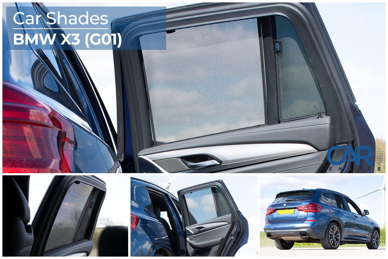 Set Car Shades (rear side doors) suitable for BMW X3 (G01) 2