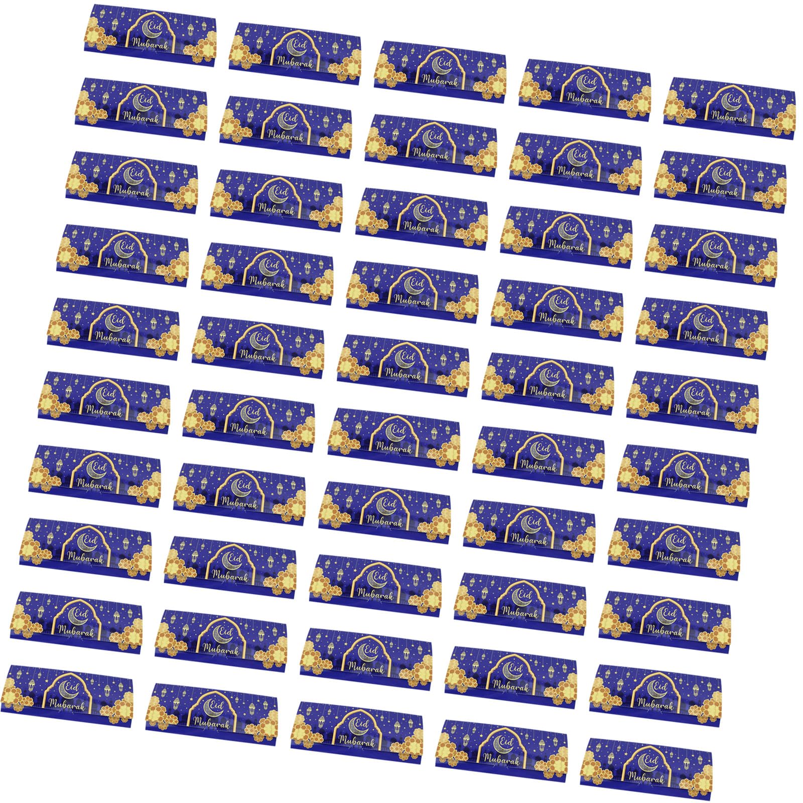 YROHGKPN 50pcs Eid Mubaraks Card Money Gifts Cash Holders 2025 Islamics Muslims Accessories Folding Religious Holiday Eid Gift Packaging
