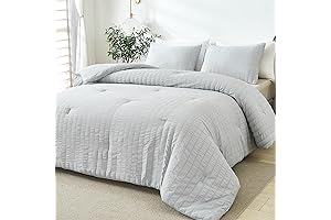 Andency Light Grey Comforter Set King: Serene Sleep in Style