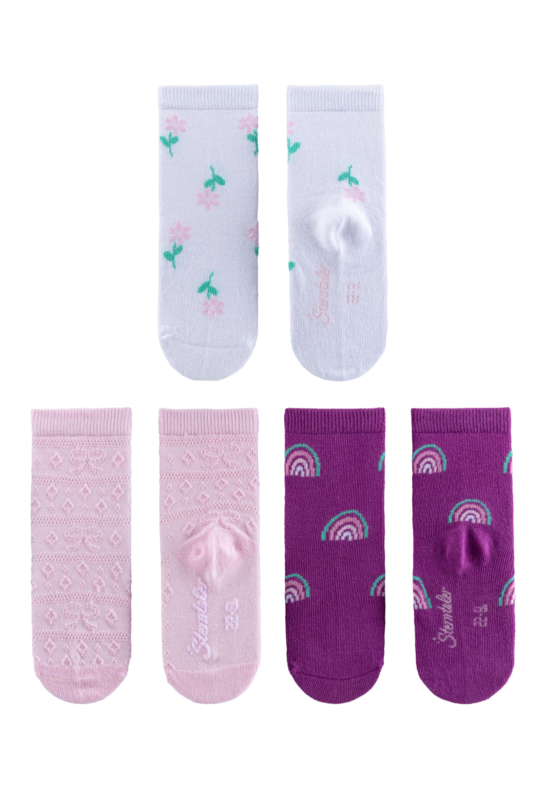 Sterntaler Skarpety 3 kwiaty Niemowlęta - dziewczynki Socken 3er Blume