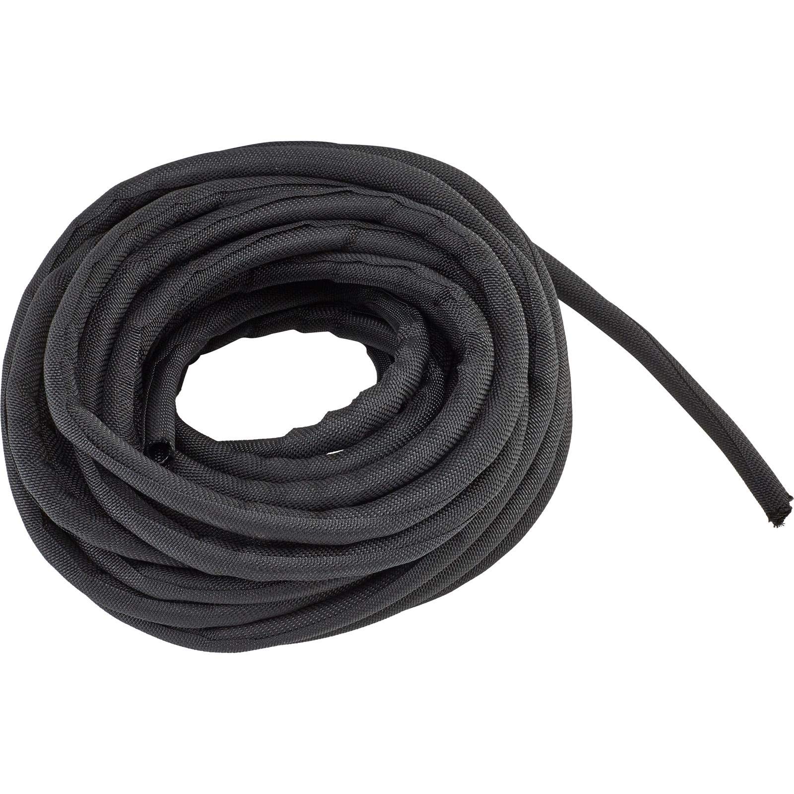 Braided Cloth Split Wire Loom Wrap, 1/4 Inch, 30 Foot Wire Sleeve