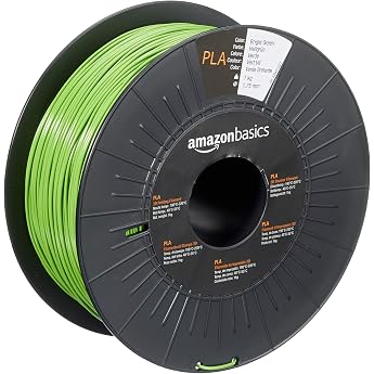 Amazon Basics 3D-Drucker-Filament aus PLA-Kunststoff 1.75 mm Knallgr n 1-kg-Spule