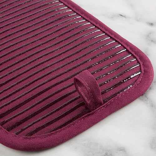 Vista 57 de KitchenAid Guantes de horno de tela de toalla de algodón acolchados, soporte para ollas, juego de 4 toallas de cocina, resistentes al calor, agarre