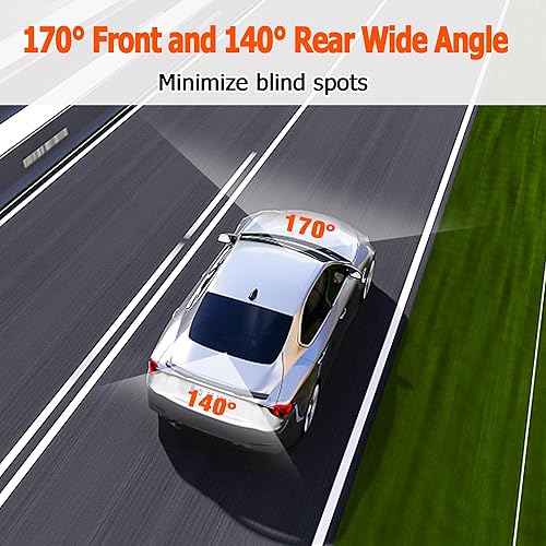 Miniatura 3 de Cámara de tablero frontal y trasera de 1080P con tarjeta SD de 32 GB, cámara de tablero doble Diamond Lark para automóviles, pantalla IPS de 3