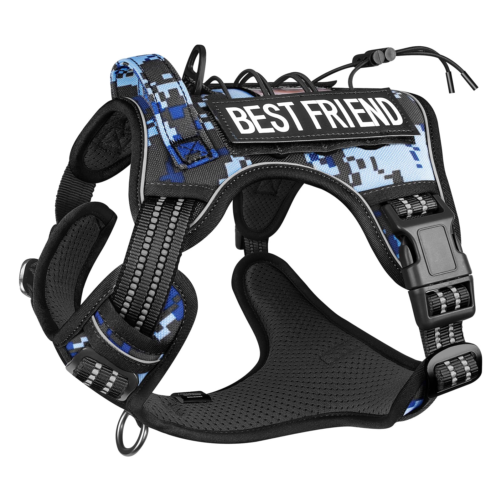 FYA Tactical Dog Harness for Medium Large Dogs No Pull Adjustable Soft Padded Dog Vest Reflective K9,No-Choke Pet Oxford Harness with Easy Control Handle Military Service Dog Harnesses (B0C539D821) Amazon Price History, Amazon Price Tracker