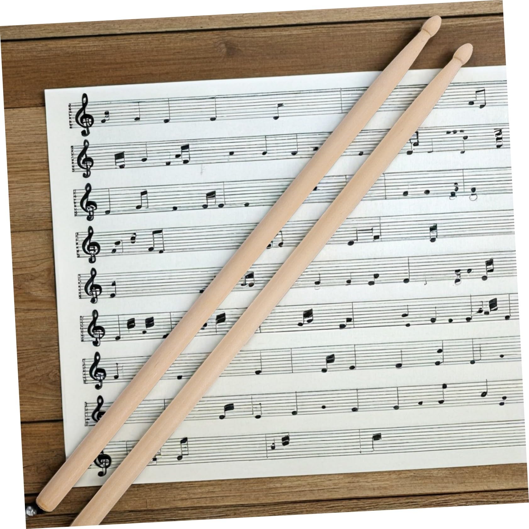 Holz Drumsticks 5a, 12 Paar, Klassische Stäbe für Musiker | Beige Ausführung, Angenehmer Griff mit Präziser Verarbeitung, Geeignet für Bandproben und Unterricht
