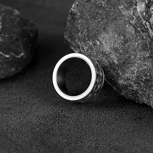 Miniatura 9 de FaithHeart Anillo de ojo de Dios para hombres y mujeres, acero inoxidable, chapado en oro de 18 quilates, anillos personalizados, Acero inoxidable,