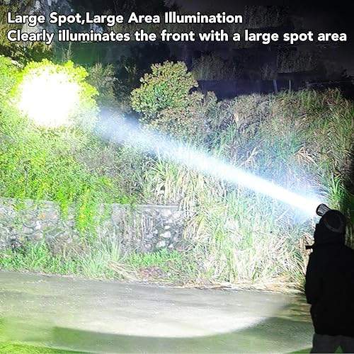 Miniatura 5 de Super brillante recargable de alta potencia faro 90000 lúmenes portátil impermeable con pantalla de potencia para actividades al aire libre