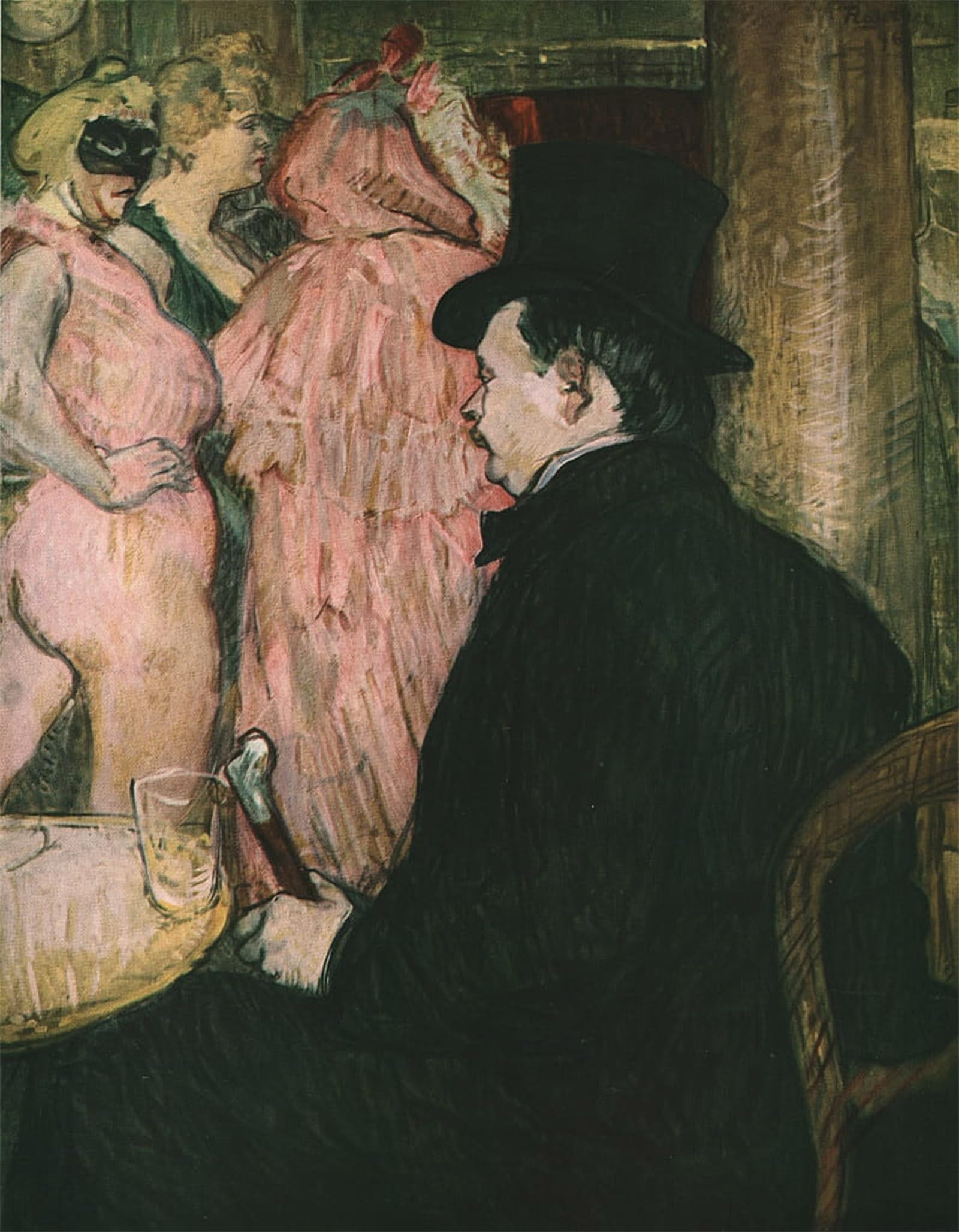 ARTXLXXBN Famous Art Print Poster Vintage Wall Art Maxime Dethomas by Henri De Toulouse Lautrec Canvas Art Poster for Home Decor 60x90cm