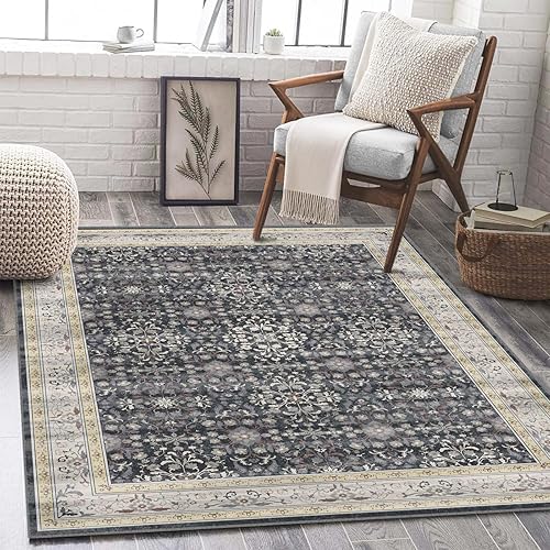 Miniatura 25 de Alfombras lavables de 5 x 7 pies para sala de estar, alfombras para dormitorio, alfombras grandes, alfombras de lana sintética ultra suave, alfombra