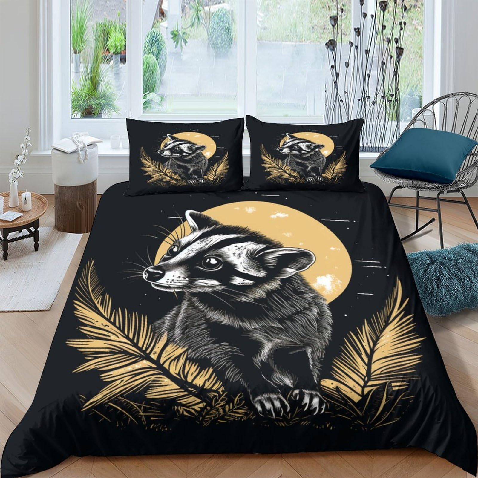 Housse de couette Civet hypoallergénique et respirante en microfibre douce avec fermeture éclair