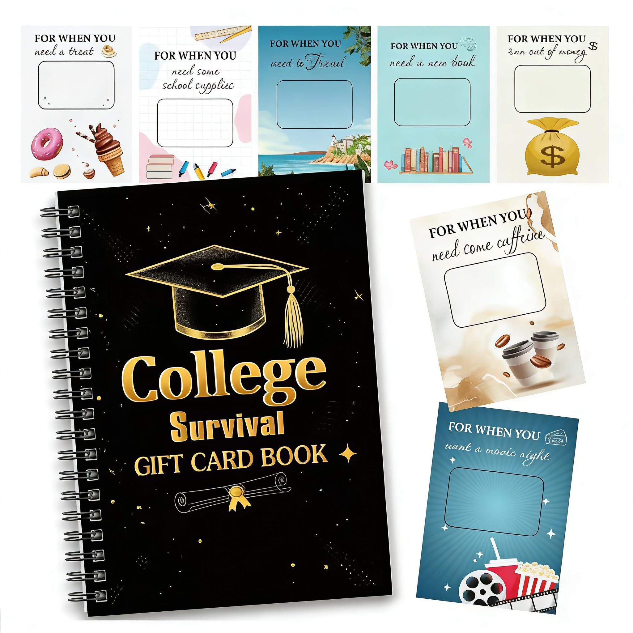 Multi Slot Graduation Card Organiser Album 13x18cm Paper Graduation Greeting Card Holder for Students and Graduates Booklet